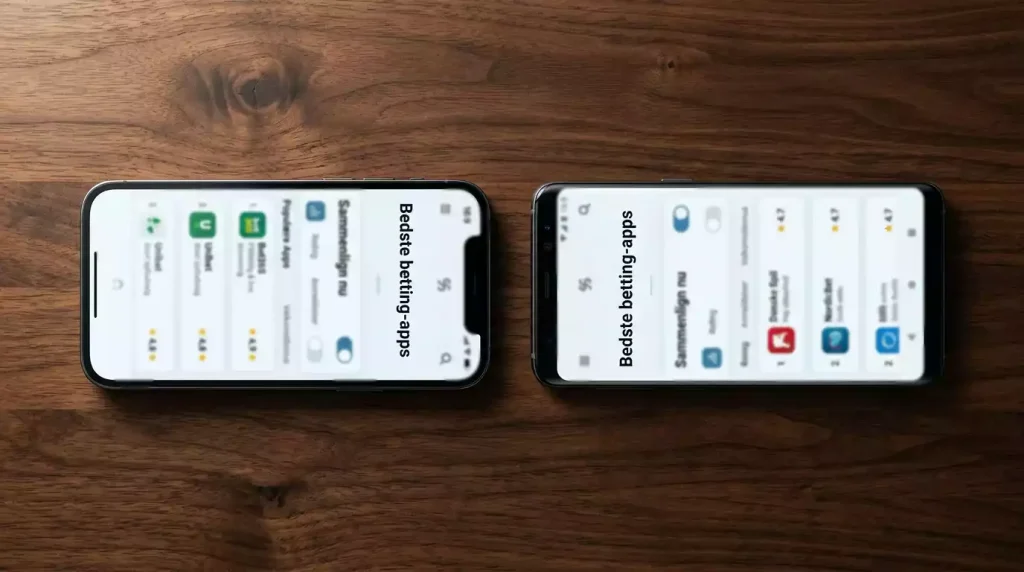 Betting apps på iOS og Android sammenlignet for danske spillere