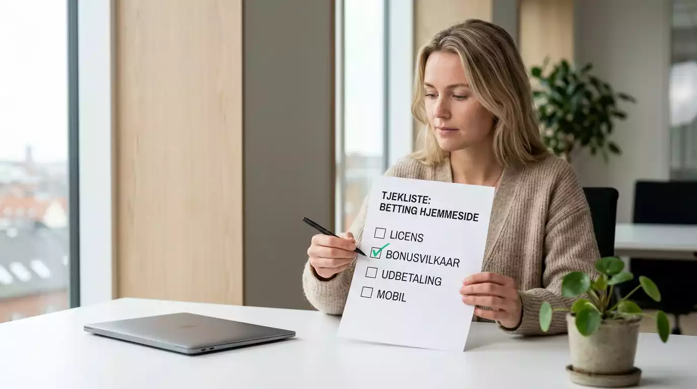 Udvalgskriterier til en betting hjemmeside: licens, bonusvilkår, udbetaling og mobiloplevelse